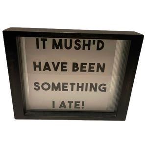 8x10” vintage frames mushroom art black clear